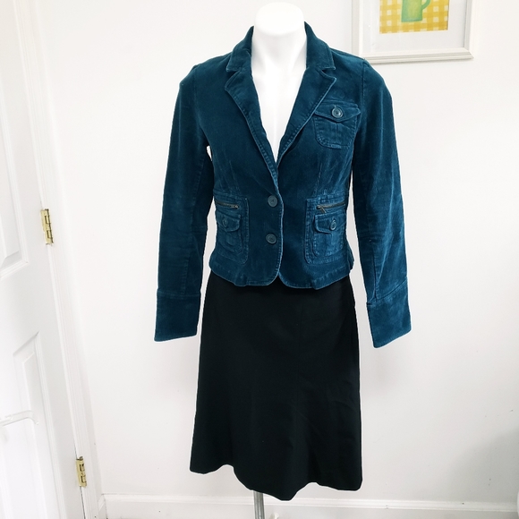 LOFT black full A-line office skirt, size 8, GUC - Picture 8 of 11